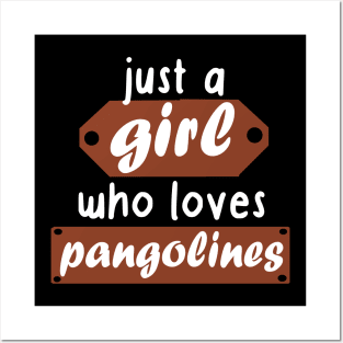 Vintage pangolin women retro girls love Posters and Art